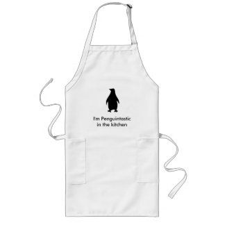Tablier Long Je suis Penguintastic dans la cuisine