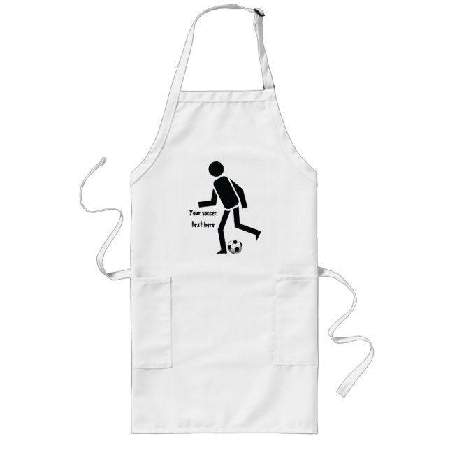Tablier Long Joueur de soccer et balle cadeau personnalisé (Devant)