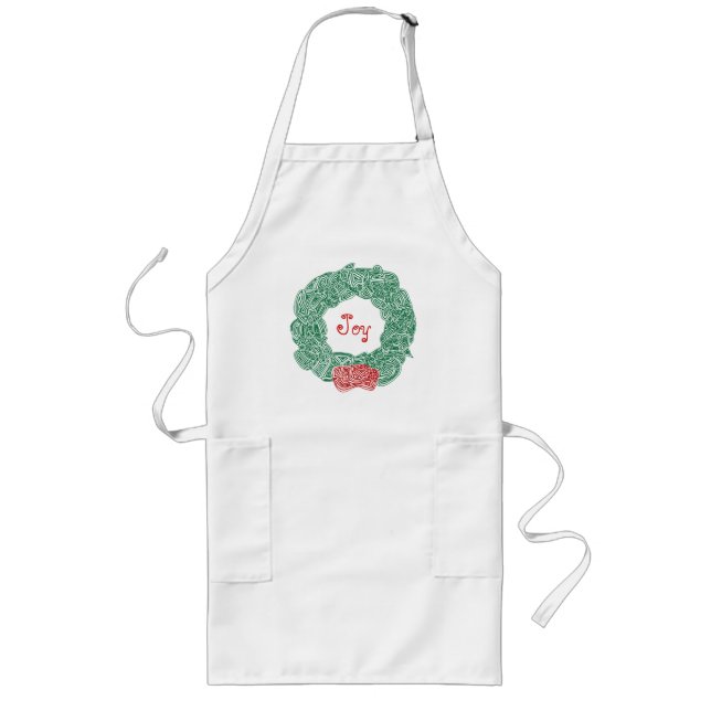 Tablier Long Joy Christmas Wreath (Devant)