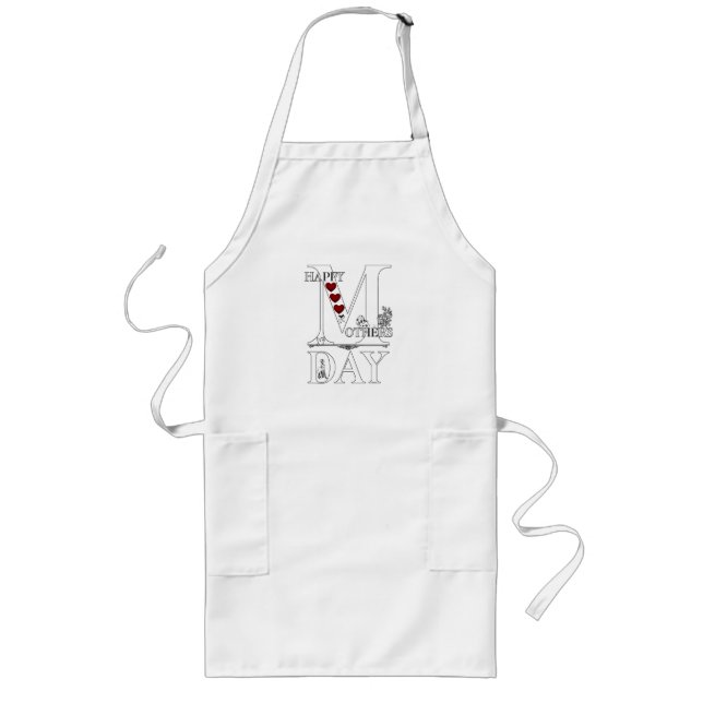 Tablier Long Joyeuse fête des mères Apron (Devant)