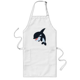 Tablier Long Joyeux Cartoon Killer Whale Apron