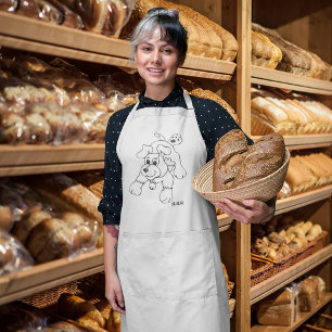 Tablier Long Joyeux dessin au crayon de charbon de bois