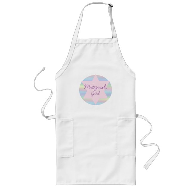 Tablier Long Juif Mitzvah Girl Superhero Apron (Devant)