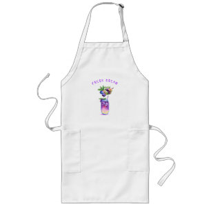 Tablier Long Jus de bleuets Cool Boire des fruits Apron