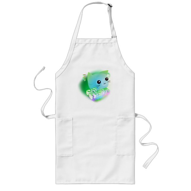 Tablier Long Kawaii Cartoon Kitten (Devant)