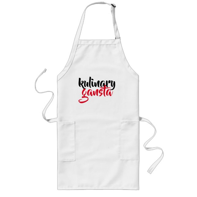 Tablier Long kulinary gangsta drôle apron été barbecue grillade (Devant)
