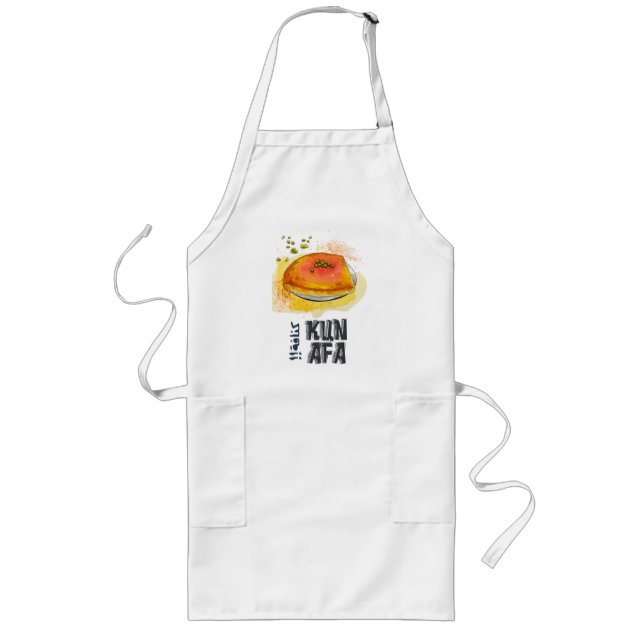 Tablier Long Kunafa Kunafeh Arabes Sweets comptoirs du pays (Devant)