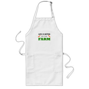 Tablier Long La vie est meilleure à la ferme