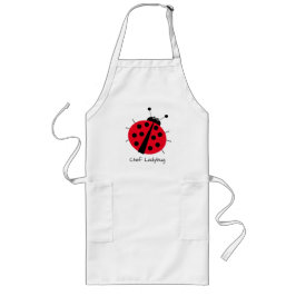 Tablier Long Ladybug Lote Cartoon Fun Red Girly