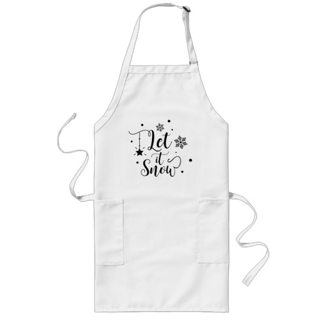 Tablier Long "Laisser neiger" Noël Apron (Devant)