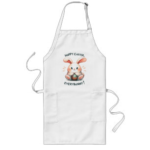 Tablier Long Lapin de Pâques Joyeuses Pâques, à tout le monde !