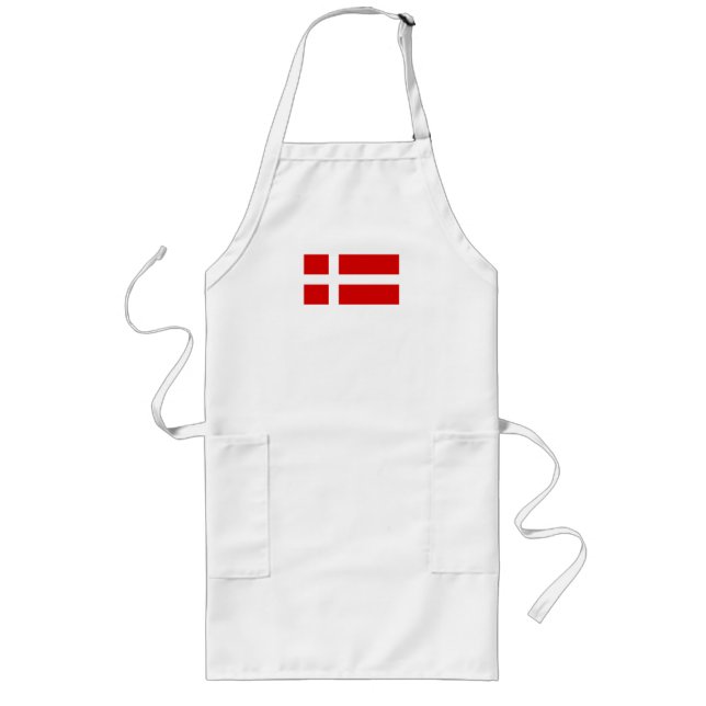 Tablier Long Le drapeau du Danemark (Devant)