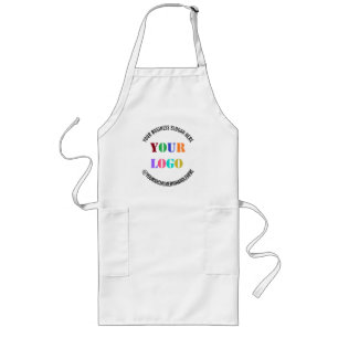 Tablier Long Logo d'entreprise personnalisé Nom du média soci