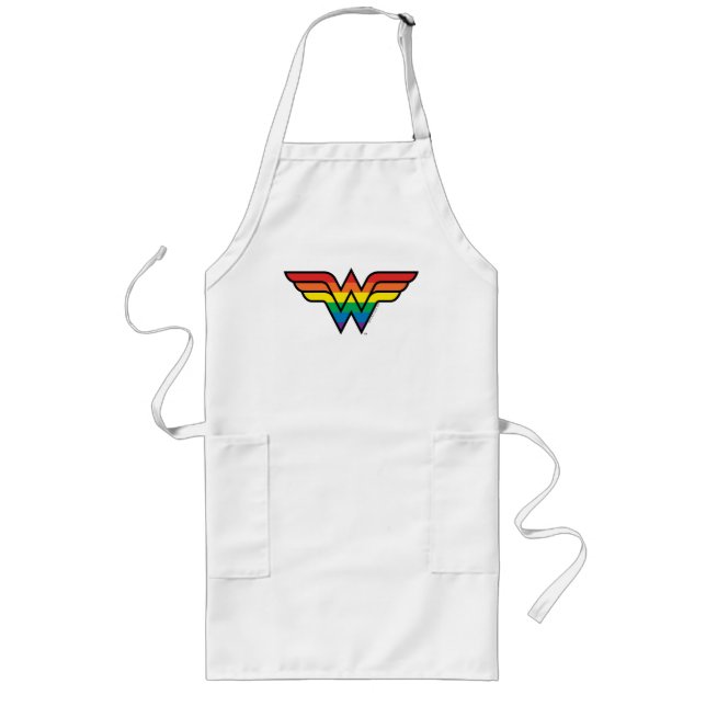 Tablier Long Logo Wonder Woman Rainbow (Devant)