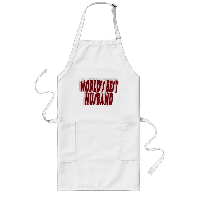 Tablier Long Mari avec texte bordeaux (Devant)