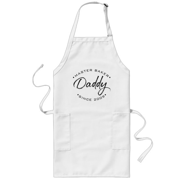 Tablier Long MASTER Baker Daddy Personnalisé Année Longue tabli (Devant)