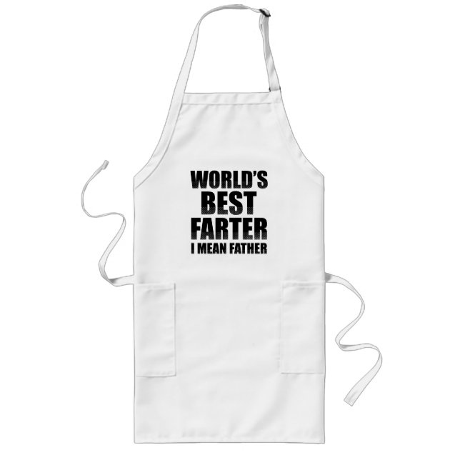 Tablier Long Meilleur Farter du monde Je veux dire père (Devant)