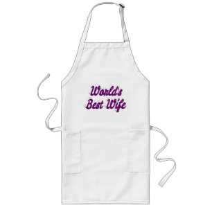 Tablier Long Meilleur texte violet de femme