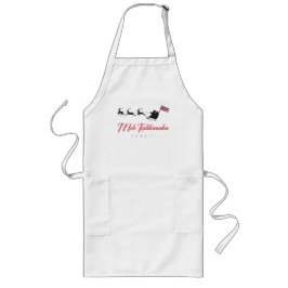 Tablier Long Mele Kalikimaka Christmas Santa with Hawaiian flag