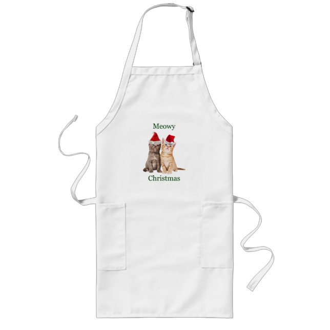 Tablier Long Meowy Christmas Kitten Apron (Devant)