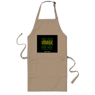 TABLIER LONG MODÈLE DE TEXTE D'IMAGE NOIRE ÉDITABLE BROWN MODER