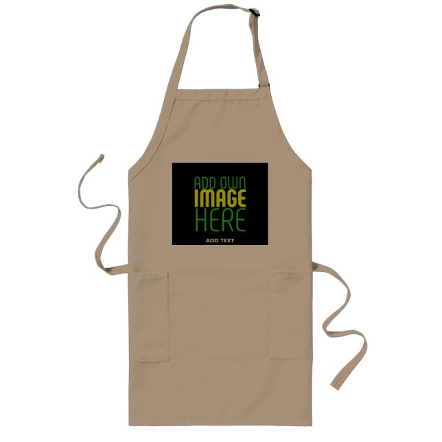 TABLIER LONG MODÈLE DE TEXTE D'IMAGE NOIRE ÉDITABLE BROWN MODER (Devant)