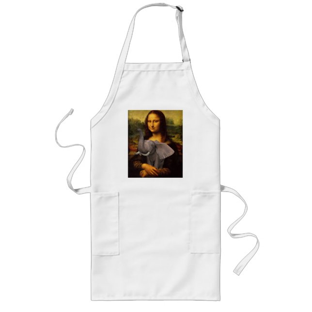 Tablier Long Mona Lisa avec éléphant (Devant)