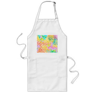 Tablier Long Motif de feuilles colorées mignonnes