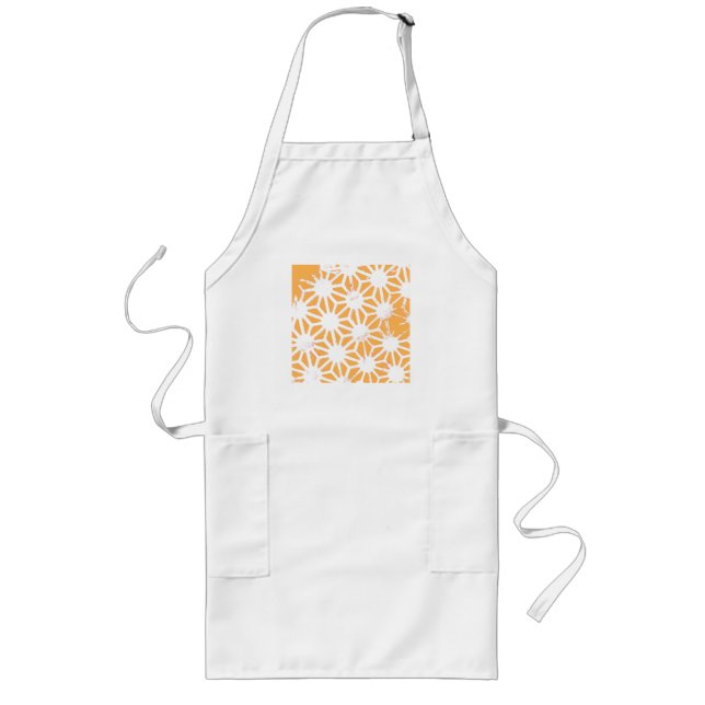 Tablier Long Motif géométrique jaune (Devant)