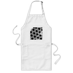 Tablier Long Motif géométrique noir