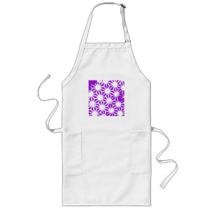 Tablier Long Motif géométrique violet royal