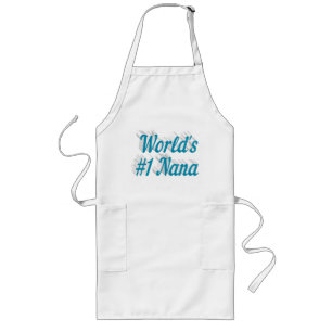 Tablier Long Nana ciel bleu texte Fête des mères