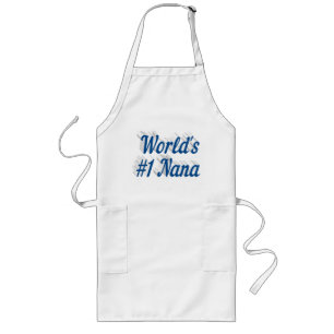 Tablier Long Nana mer bleu texte Fête des mères