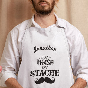 Tablier Long Ne jetez pas la moustache Retro Hipster