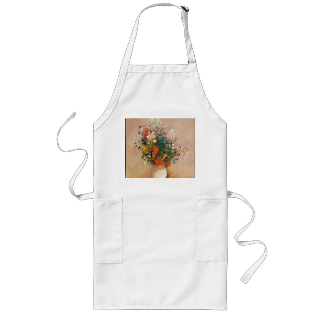 Tablier Long Odilon Redon - Vase De Fleurs (Devant)
