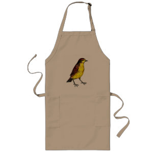 Tablier Long Oiseau jaune canari