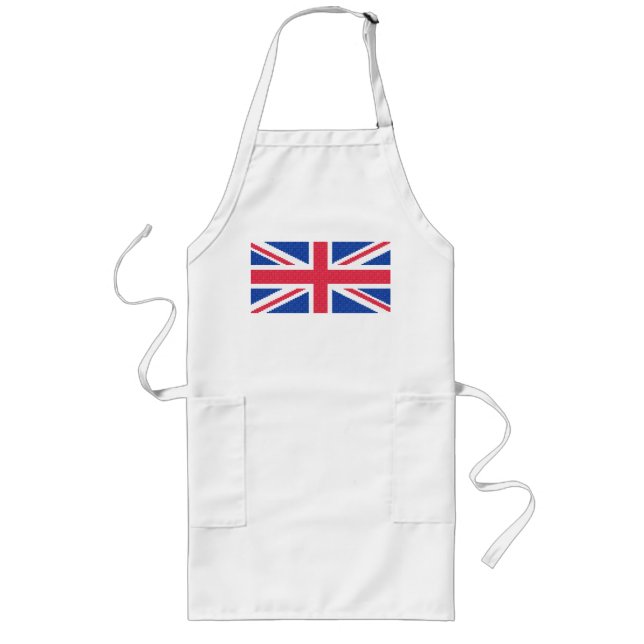 Tablier Long Original cross-stitch design Union Jack (Devant)