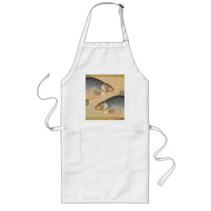Tablier Long peinture de pêche de carpe dessin d'eau douce 