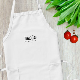 Tablier Long Personalized apron with name / Kitchen apron