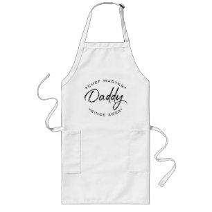 Tablier Long Personnalisé Année Chef Master Daddy Long