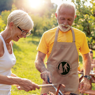 Tablier Long Personnalisé Funny Sasquatch Emplacement et recher