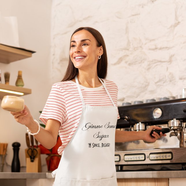 Tablier Long ・ Personnalisé Gimme Un Peu De Sucre (Créateur téléchargé)