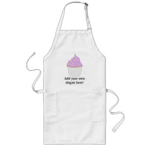 Tablier Long Personnaliser de ce graphique Lilac Cupcake