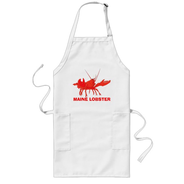 Tablier Long Personnaliser le homard du Maine (Devant)
