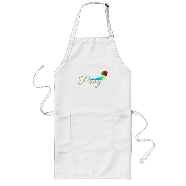 Tablier Long Petit oiseau de prière (Devant)