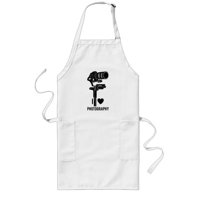 Tablier Long Photography Lover Camera Graphic Cooking Apron (Devant)