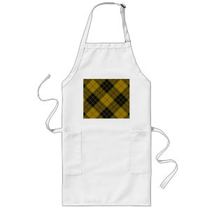 Tablier Long Plaque noire jaune tartan MacLeod