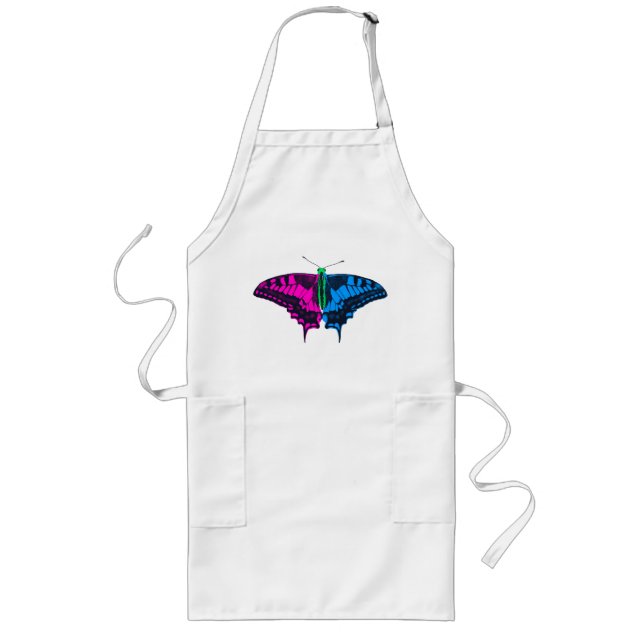 Tablier Long Polysexual Pride Flag Swallowtail Butterfly (Devant)