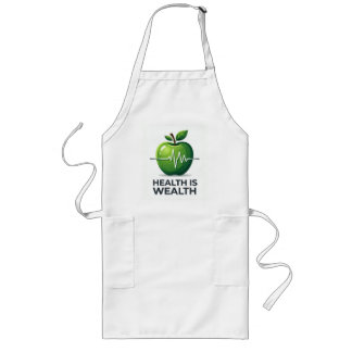 Tablier Long Pomme avec Pouls de Battement de Coeur et la Santé