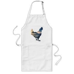 Tablier Long Poulet de la nature silhouette Ferme poule